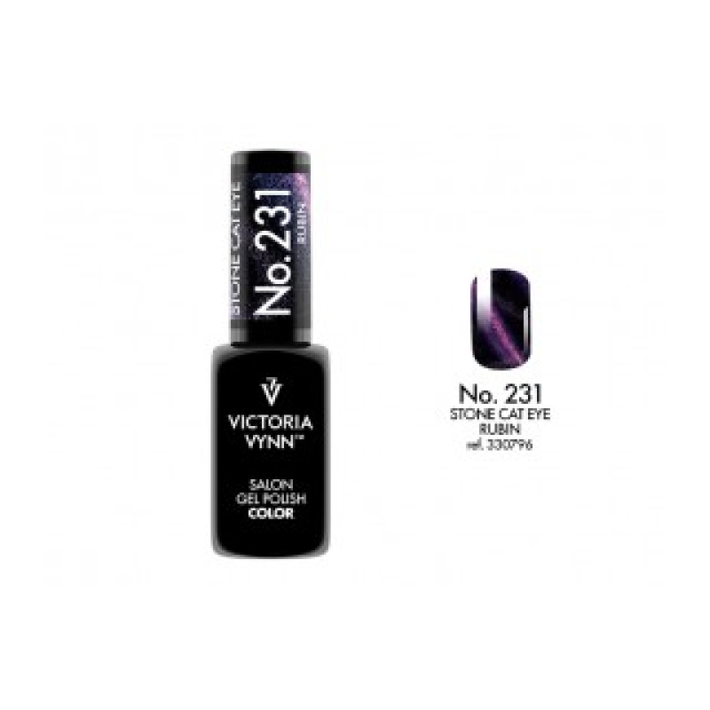 salon gel polish No.231 stone cat eye rubin (TPO FREE, HEMA FREE, DI-HEMA FREE)